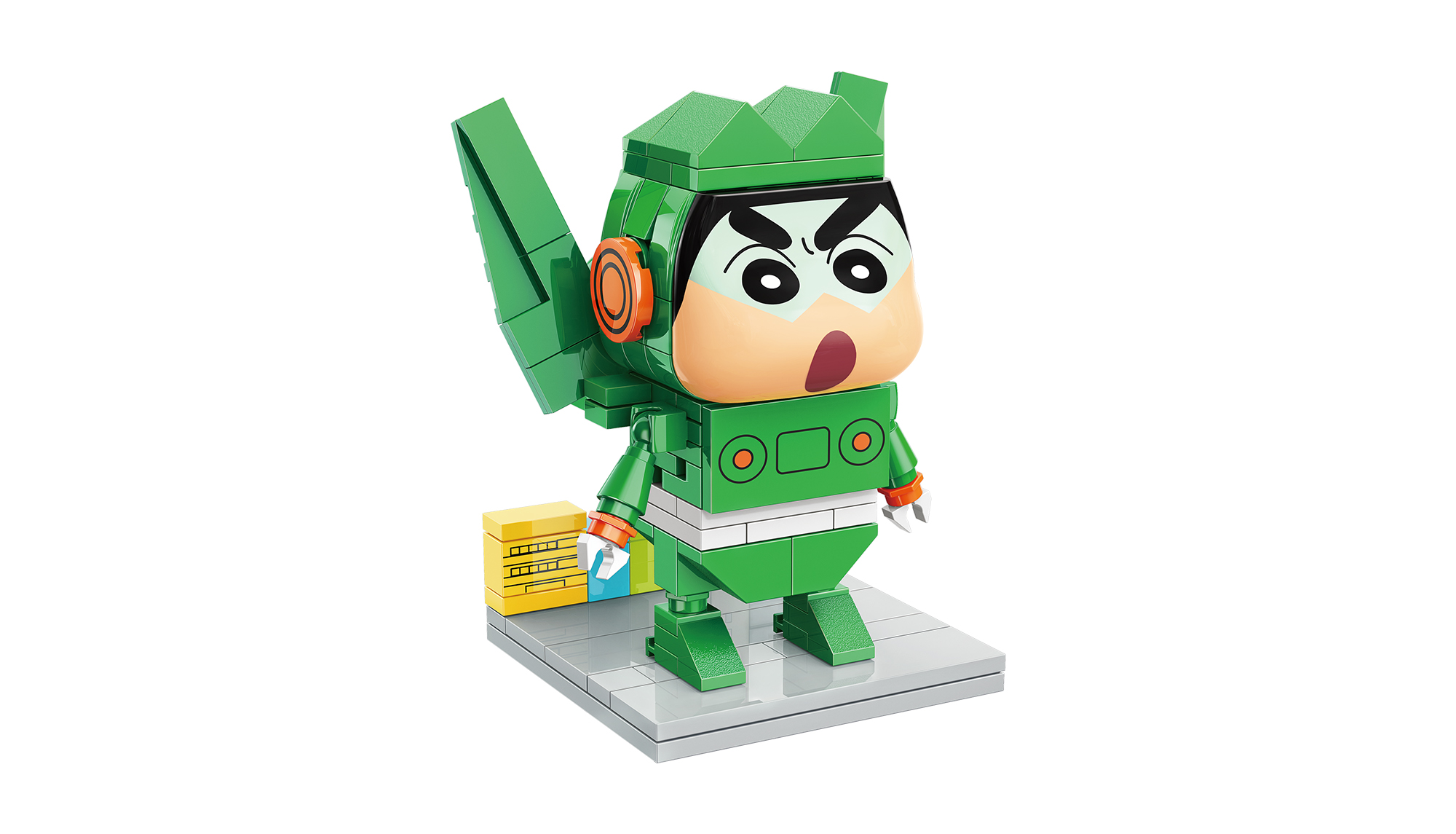 Shinchan cosplaying Kantam Robo